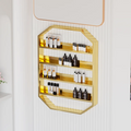 High Grade Nail Polish Display Stand Store Retail Store Display Shelf Golden Multi Layer Nail Polish Wall Rack