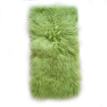 Rectangle Real Sheepskin Rug Lamb Fur Plate Curly Tibetan Mongolian Fur Pelt