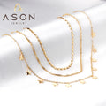 Ason Stainless Steel Fashion Jewelry Necklace Waterproof Star Accessories Pendant Three Chains Necklace