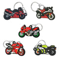 PVC Keychain Cartoon Motorcycle Key Ring Fashion Key Holder Fit Men Women Keys Trinkets Accessories Jewelry Decoration