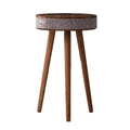 Hot Sale Round Wood Wireless Charging Speaker Night Stand Stainless Steel Bedside Cabinet for Bedroom or Hospital Use