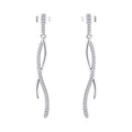 Personality 925 Sterling Silver Cubic Zirconia Stud Earrings S Wire Cross Earrings Wholesale
