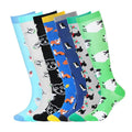 Professional Top Quality Compression Sport Socks Private Label Cycling 15-20 Mmhg Fun Running Athletic Socks for Women Men