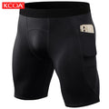 High Quality Gym Men Basketball Baselayer Shorts Tight Fitness Compression Shorts With Pocket