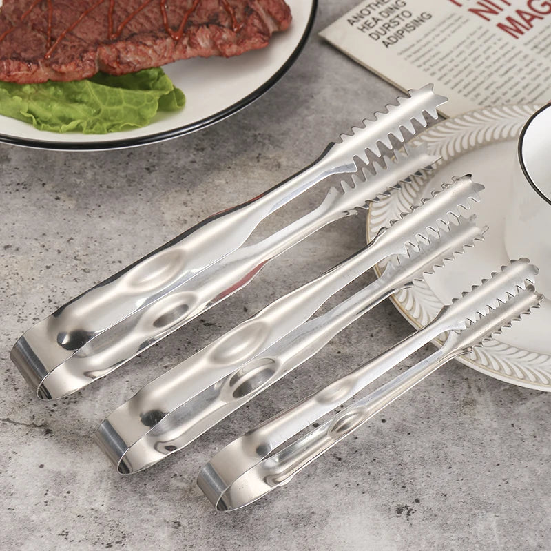 High Quality Stainless Steel 201 Food Tongs Promotional Serving Utensils Set for Kitchen Tea Coffee & Bar Use