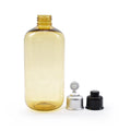 Lotion Bottles Packaging 100ml 200ml 300ml Amber Yellow Pet Plastic Shampoo Bottles Flip Top