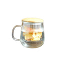 Hand Made Mouth Blown Borosilicate Glass Tea Filter Cup  Glass Coffee Milk Beer Tea Cup with Filter