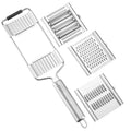 4 in 1 Multi-purpose Vegetable Chopper Stainless Steel Hand Vegetable Slicer Grater Cutter Shredder for  Fruits Cheese Lemon