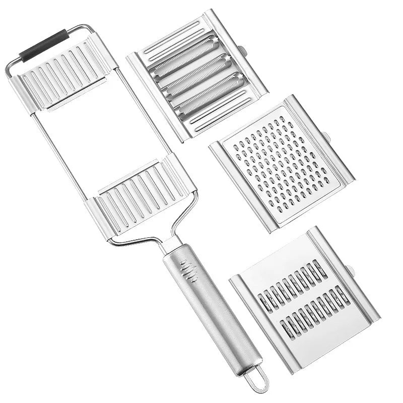4 in 1 Multi-purpose Vegetable Chopper Stainless Steel Hand Vegetable Slicer Grater Cutter Shredder for  Fruits Cheese Lemon