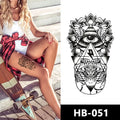 Non-toxic Fashionable New Tattoo Stickers Legs Shoulder Arms Skull Animal Waterproof Temporary Tattoo Stickers