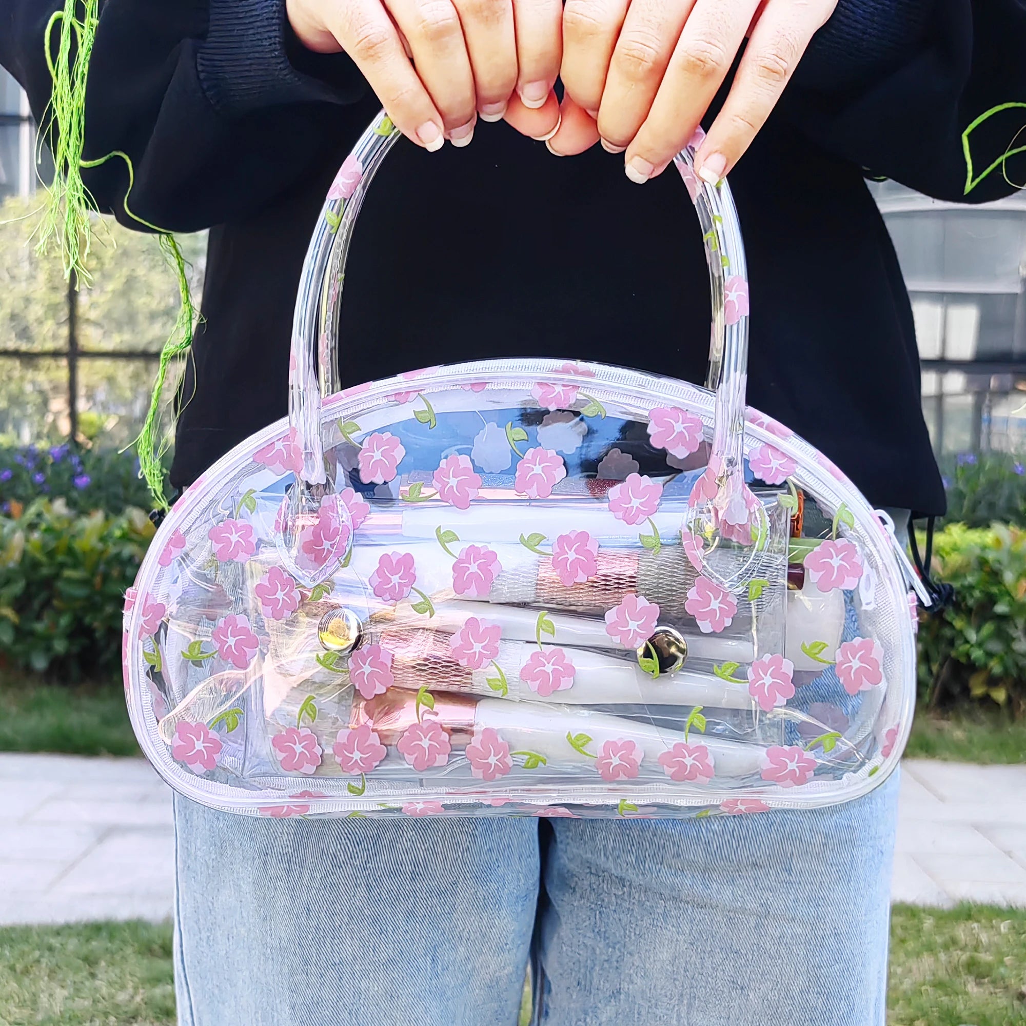 Waterproof Shoulder Custom Handbag Men's Messenger Bags Stadium Approved Pvc Purses Bag clear Messenger Bag for Women