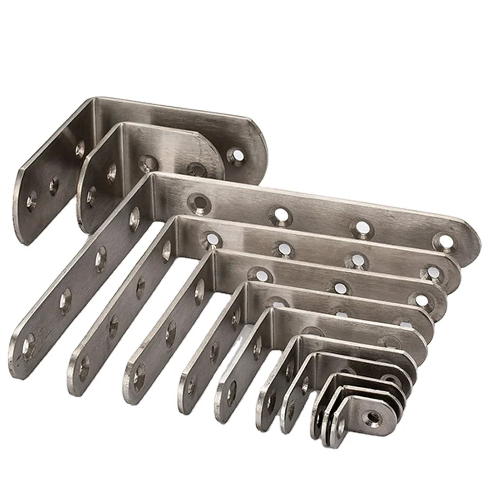 Wholesale Stainless Steel L Angle Bracket Corner Furniture Wooden Fitting Cabinet Bed Frame Corner Bracket
