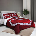 Fashionable 3D Digital Printing Bed Sheet Set Brushed Microfiber Duvet Cover Shiny Diamond Heart Pattern Bedding Set