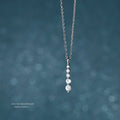 925 Sterling Silver Strand Cubic Zircon Long Bar Pendant Necklaces Women Wedding Jewelry