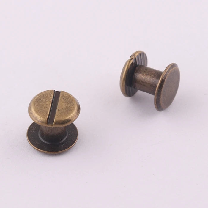 Antique Brass 6mm Metal Stationery Chicago Screw Small Book Binding Screw