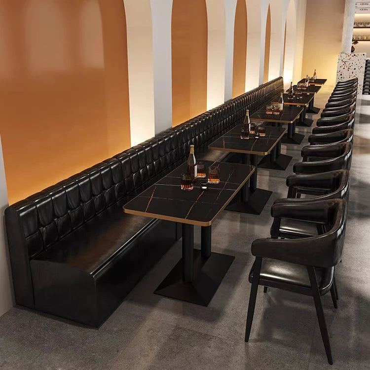 Custom bar Table and Chair Combination Restaurant Tavern Retro Industrial Style Commercial Booth Sofa