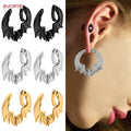 Evorte 316L Gold Plated Stainless Steel Bat Ear Weights Flesh Tunnels Gauges Plugs Earrings Piercings Wedding Body Jewelry
