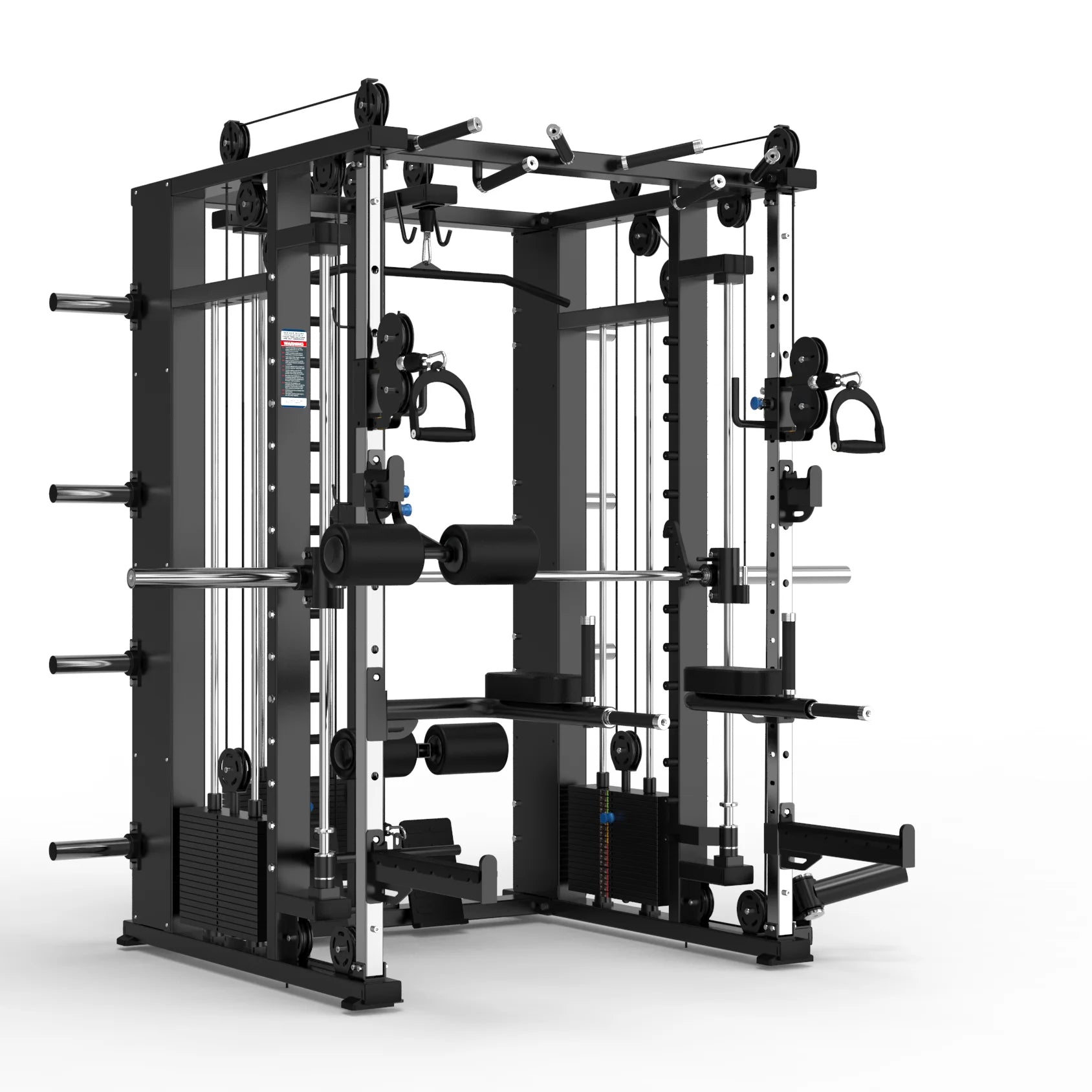 Commercial Multi Station Gym Equipment 4 in 1 Multi Functional Trainer Power Rack Smith Machine
