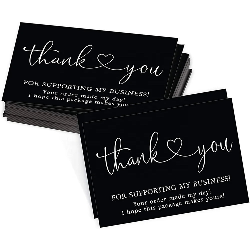 Small Business Luxury Metallic Foil Card/Wedding Card Private Custom Logo Printing Thank You Cards Made From High Quality Paper