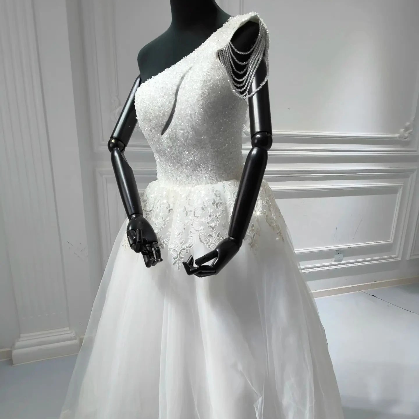 S0255G Drop Shipping New Hot -selling Bride Lace Puff Skirt Women's Dresses for Wedding Party Together