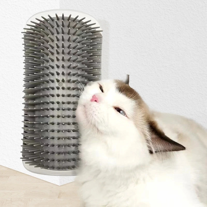 Corner Massage U-comb for Face Wipes Tickle Comb Contains Catnip Pet Grooming Comb Cat Massager