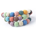 Wholesale 15.5\" Colorful Lava Rock Stone Beads for Essential Oil Diffusion Jewelry Making Crafts