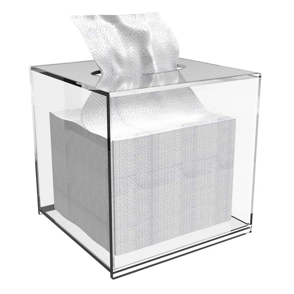 Acrylic Pull Type Customized Tissue Box Cover Holder Bathroom Napkin Desk Dispenser Holder