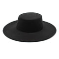 Wholesale Women's Big Wide Brim Flat Top Boater Fedora Hat for Party Fishing Business Casual Outdoor Scenes