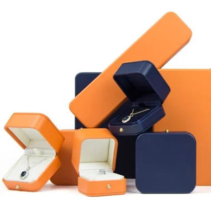 Double Bracelet Box Jewelry Package Exclusively High End Leather Jewelry Packaging with Knot Decoration Jewelry Set Boxes