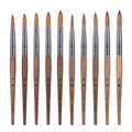 Baowang BW62-01 100% Kolinsky Hair Professional Nail Art Brush Wholesale Customized Private Label Wooden Handle Pointed Hair