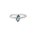 WuQie 925 Silver Jewelry Light Luxury Female Ring Oval Single Zircon Ring Geometric Open Rings