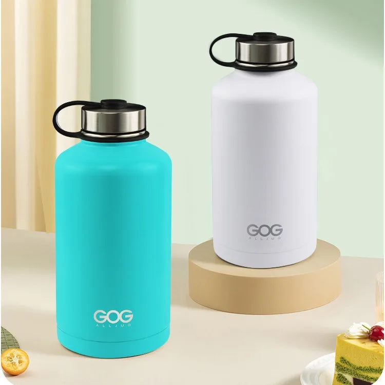 2.2L Flask Termos Insulated Drink Sport Stainless Steel Water Bottle Steel Sports Water Bottle with logo and Handle