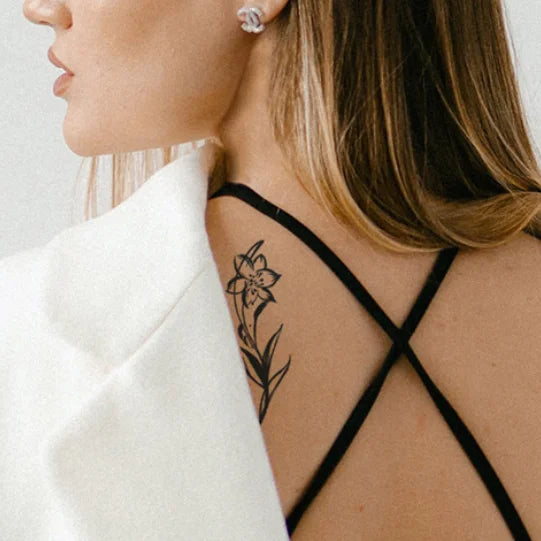 Customized Small Flower Design Temporary Henna Tattoo Sticker for Women Black Fake Tattoo Sticker