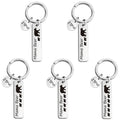 Stainless Steel Custom Logo Key Chain Engraved Personalized Key Rings Mother's Day Gift Mama Baby Bear Design Keychain