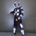 LED Luminous Women's Adult Ballroom Costume Performance Wear Robot Dancer Suit
