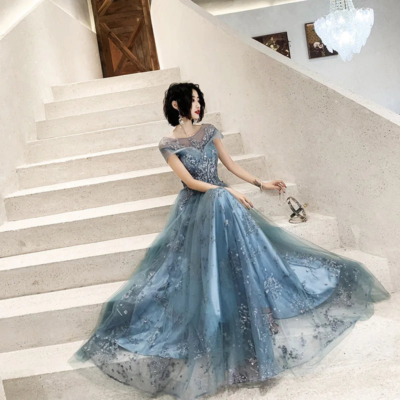 2026 New Ladies Elegant Evening Dress Sleeveless Sequined Evening Gown Party Prom Dress