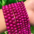6/8/10mm Smooth Round Sugilite Jades Chalcedony Loose Beads For Jewelry Making DIY Bracelet