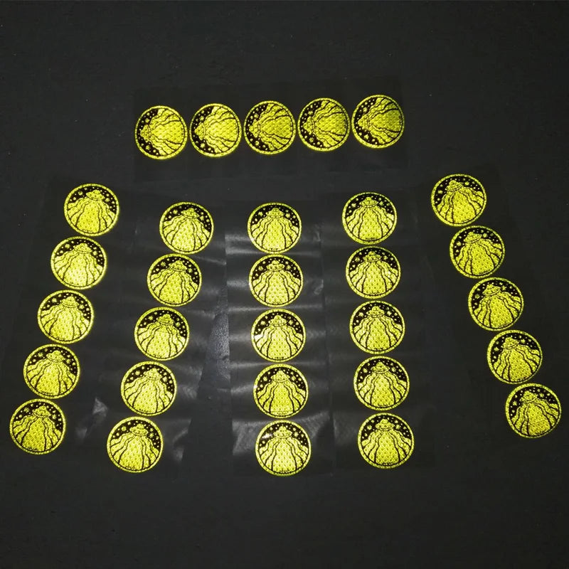 Yellow White High Intensity Visible Self Adhesive Reflector Decals Reflective Vinyl Sticker for Car Bike Bicycle Motorcycle Body