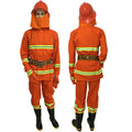 Orange Firefighter Suit En469 Certified Fireman Uniform