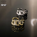 TOP ICY baguette square Rectangle CZ Adjustable Unique Size Iced Out Ring White Gold Bling Shiny Women Luxury Cuban Ring