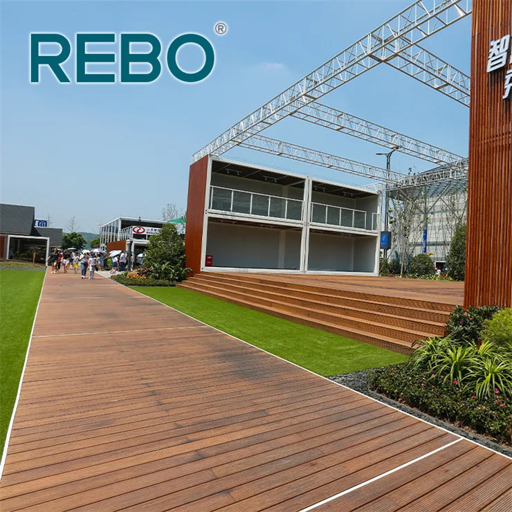 High Density Outdoor Garden Bamboo Patio Decking Strand Woven Smooth Click Installation Waterproof Anti-Slip Fireproof European