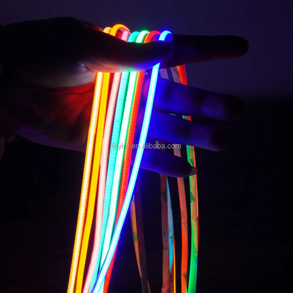 5V 12V 24V FCOB 4mm Narrow PCB 480 LED 3000K 4000K 6000K RED Light High Density Linear Ribbon Dimmable Flexible COB LED Strip