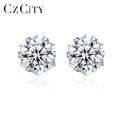 CZCITY One Carat Moissanite Stone Jewelry Earring 925 Sterling Silver Diamond Making Wedding Earring MegaBDM