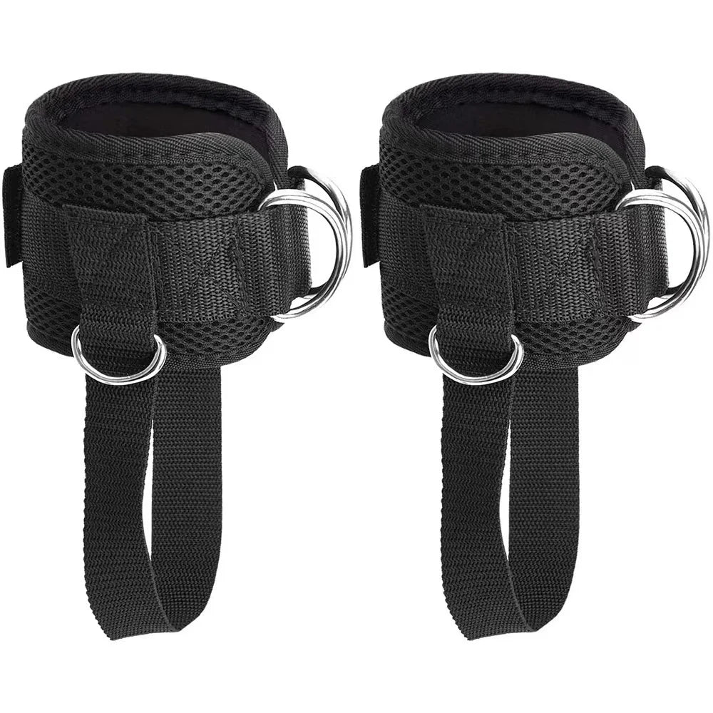 CW ASP001 Resistance Bands Leg Extension Attachment Adjustable Fitness Premium Padded Ankle Straps for Cable Machine