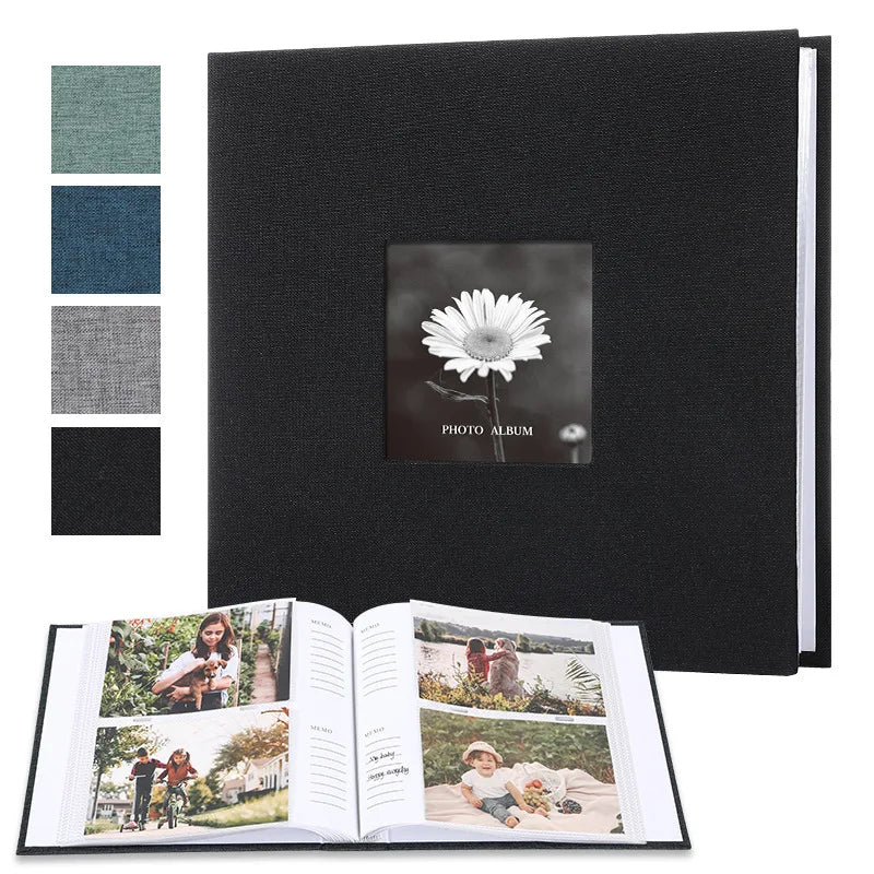 New Product Square Back Linen Cover Photo Album 6 Inches with 200 Photo Spaces Wholesale Cross-Border Delivery