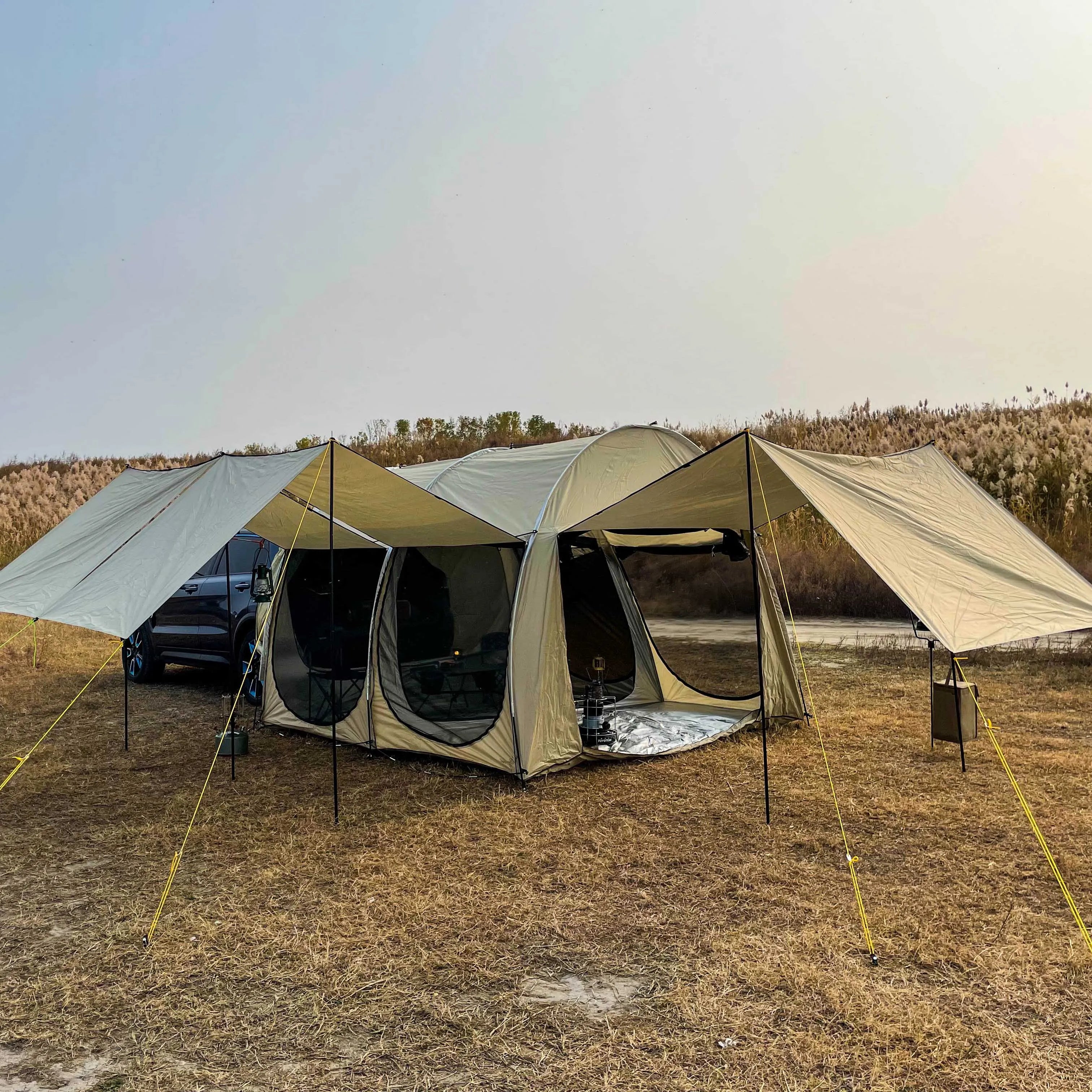2 Room Advanced Car Rear TentSUV Tents with 2 Spacious Rooms and 5 Large AwningsCZX-657 Big Car Tent with Screen HallSUV Tent