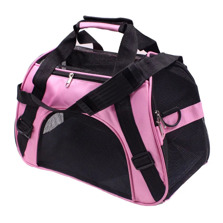 Portable Nylon Pet Bag Breathable Small Animal Carrier with Zipper Closure Sustainable Dog and Cat Outing Bag