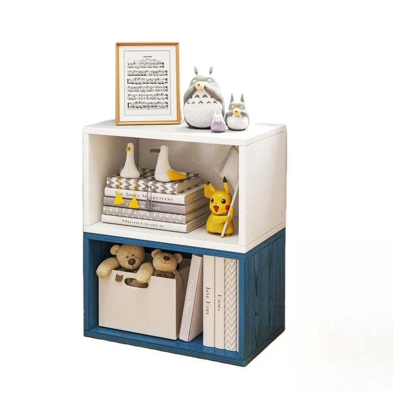 2024 New Modern Floor Standing Low Mini Open Storage  Bookcases for Classroom