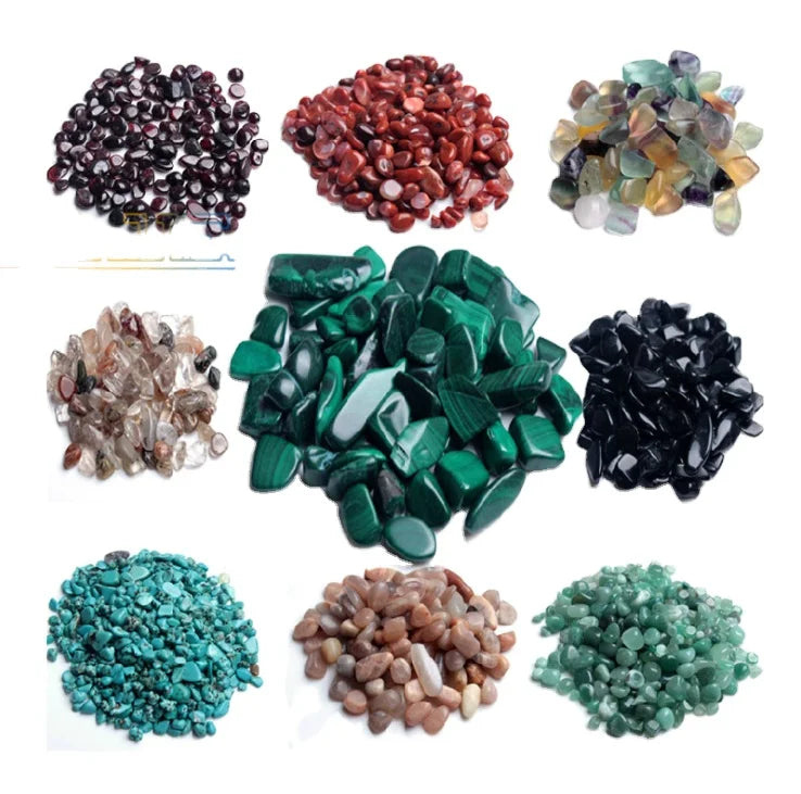 Bulk Wholesale Natural Gemstone 7 Chakra Crystal Tumble Stone Gravels clear Quartz Colorful Mixed Crystals Tumbled Stones Gravel