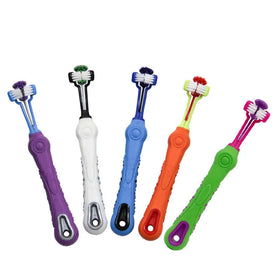 Three-head Dog Toothbrush Pet Oral Cleaning Teeth Cleaning Brushes Pet Supplies Puppy Dog Toothbrush